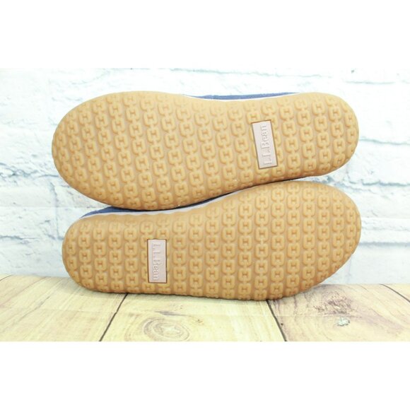 LL Bean Purple Suede Slip-On Fleece Lined Mountain Moccasin Slippers Size 10 M - Picture 9 of 9